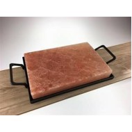 Комплект плоча от хималайска сол с подложка 30x20x5