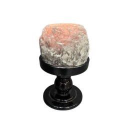 Комплект свещник от хималайска сол със стойка Dark Diamond