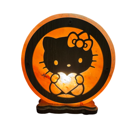 Лампа от хималайска сол Hello Kitty Heart 5 kg