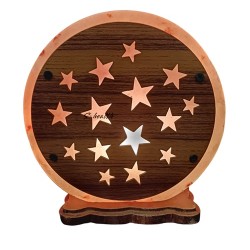 Лампа от хималайска сол - звезди, розова 5 kg