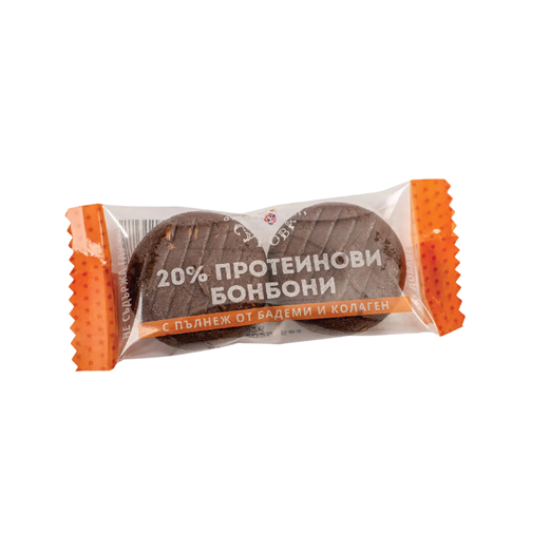 Протеинови бонбони с колаген и бадеми - 56г