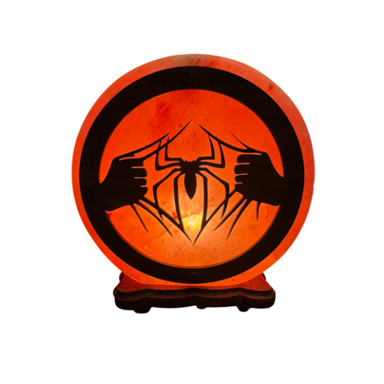 Солна лампа от хималайска сол Spider-Man Emblem 5 kg