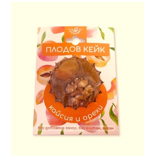 Сурова - плодов кейк кайсия и орех
